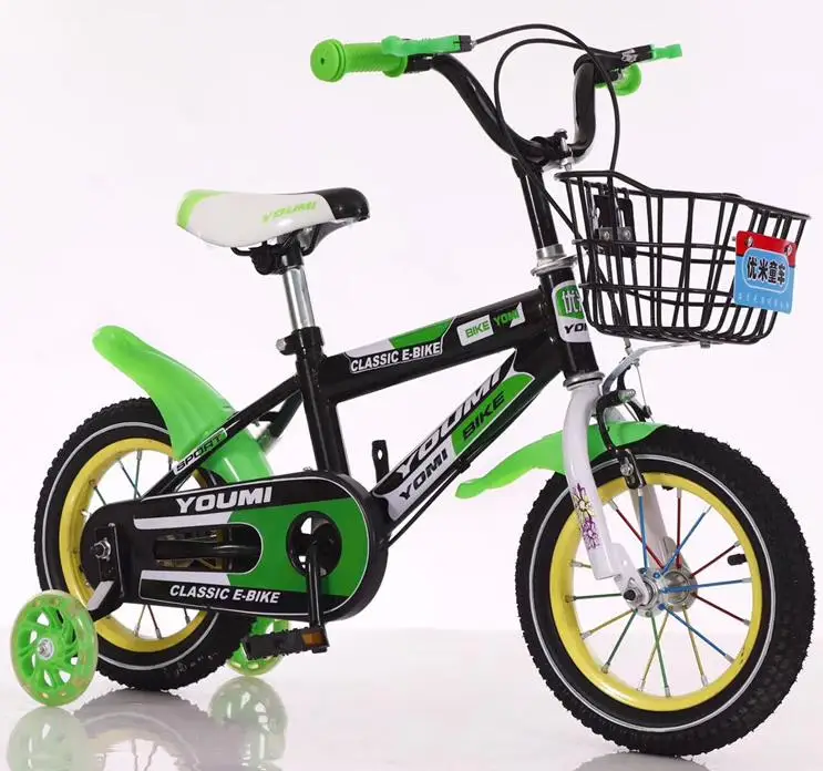 

2021 New Wholesale Flashing Wheels Child Ride On 12/14/16/18 Inch Kids Bicycle, Red,yellow,green