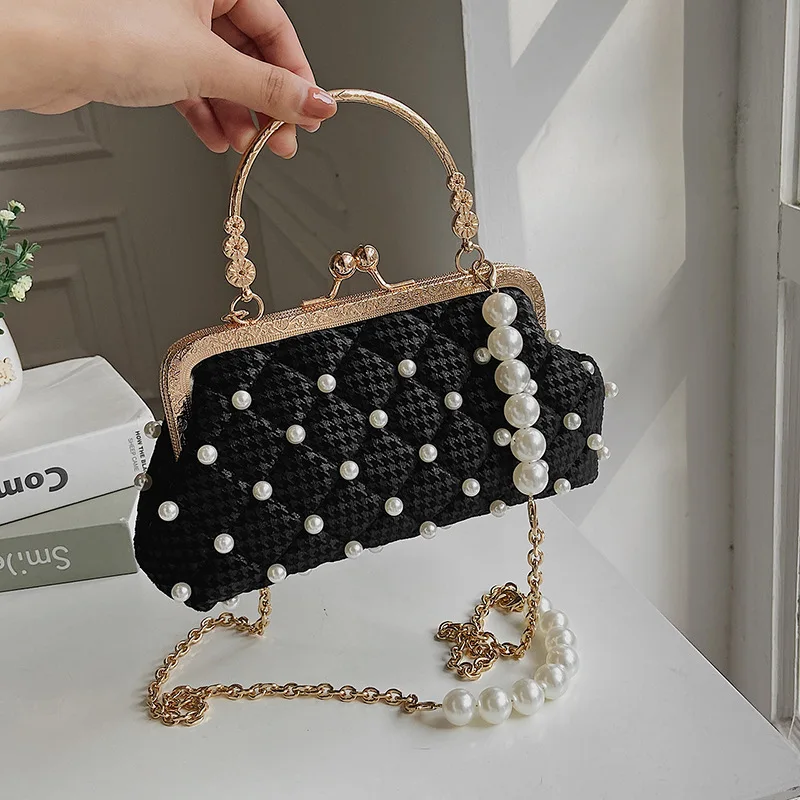 

Newest Fashion Woman Pearl Sling Ladies Clutch Bag Luxury Women Evening Bags, Multicolor