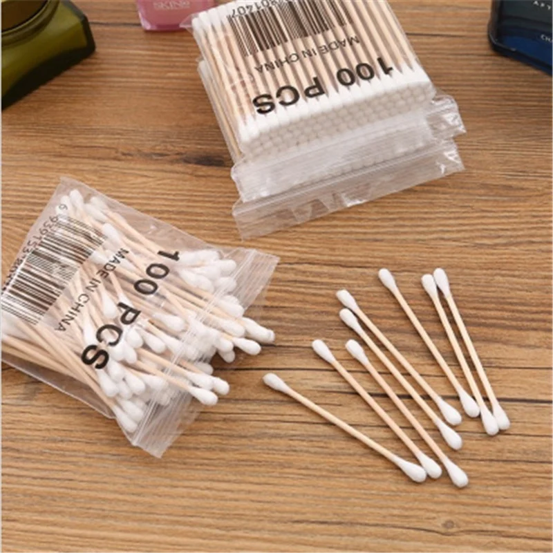 

Wooden Cotton Swabs, White