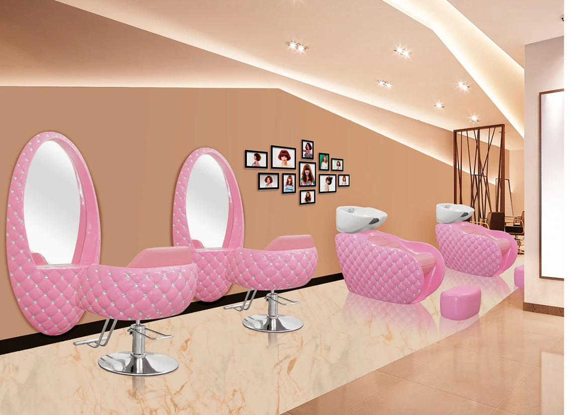 Hair Salon Equipment Pink Color Shampoo Chair Buy Hair Salon