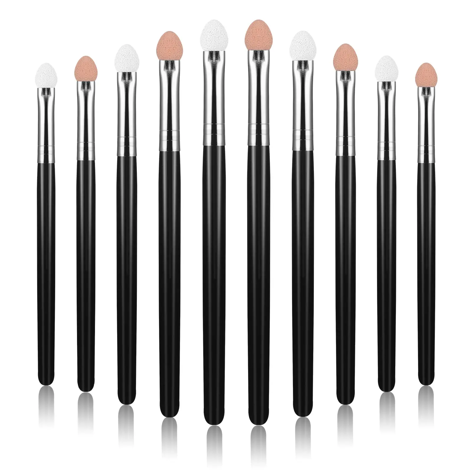 

OEM Customizable Portable Reusable Eye Shadow Applicator Brush Set Beauty Tool Washable Dual Sides Soft Sponge Eyeshadow Brush