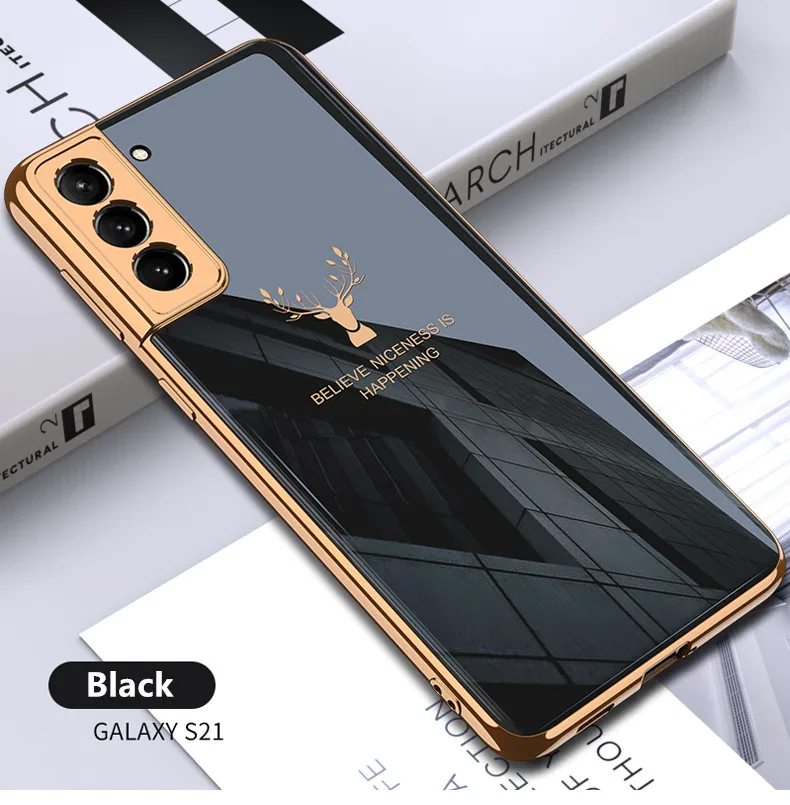 

For Samsung s21 Ultra Case Hard Tempered Glass Phone Cases for Samsung s21 ShockProof Full Protection For Samsung Galaxy S10, As pictures