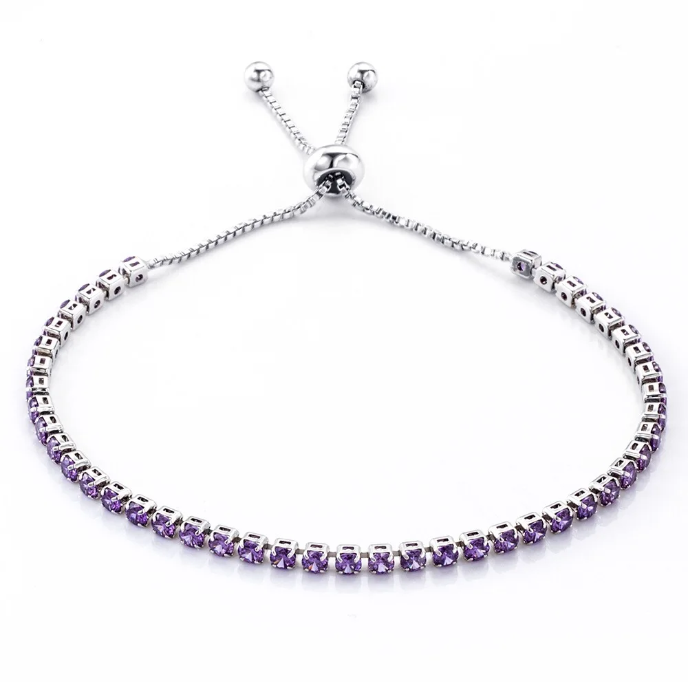 

2020 Hot Selling Stainless Steel Multi-color diamond adjustable bracelet