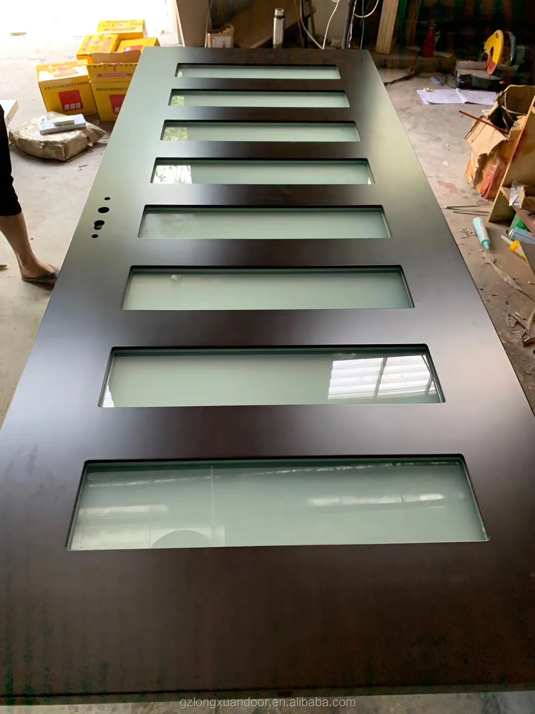 Double Pane Patio Door,French Style Entry Door,With Daylighting Wood