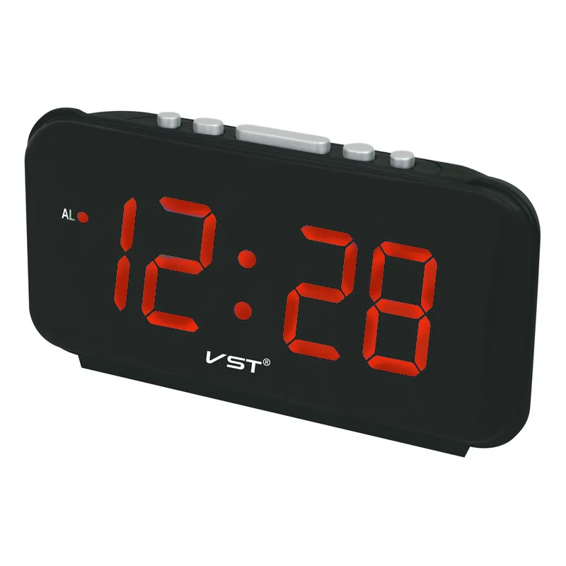 Large Home Digital LED Display Desk Table Alarm Clock 1.8 Inches AC110-240V 
