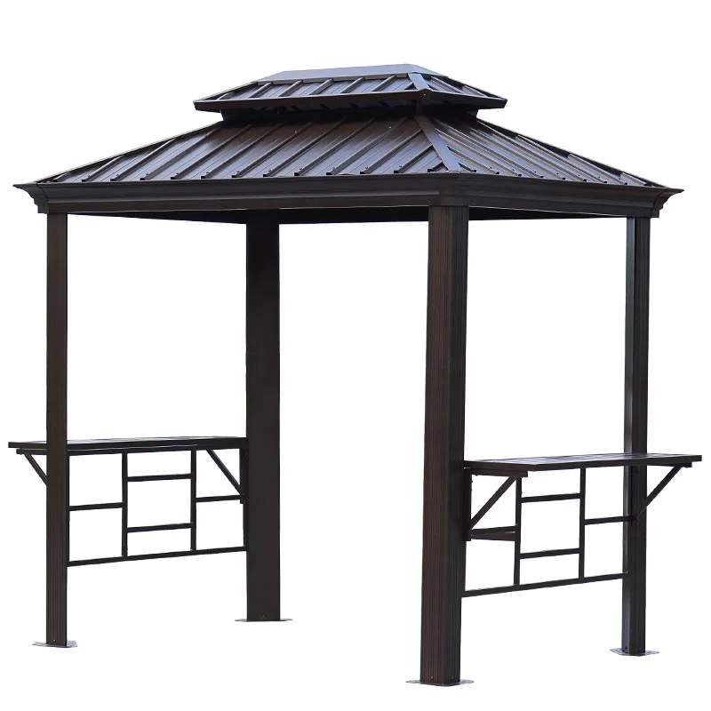 

Outdoor Pavilion Tent Villa Garden Sun Room Outdoor Four-Corner Roof Pavilion, Optional