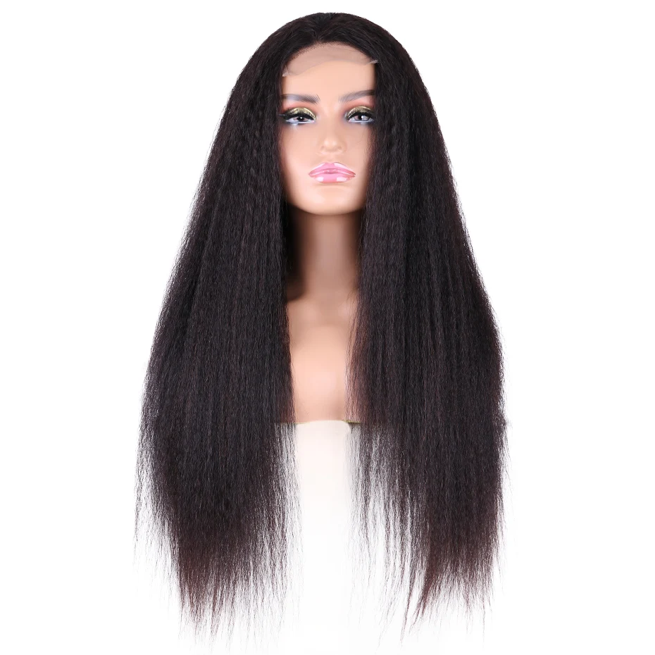 

Virgin Indian Hair 4X4 Lace Closure Kinky Straight Wig Yaki Straight Hair Wholesale Wigs 100% Human Hair Vendors