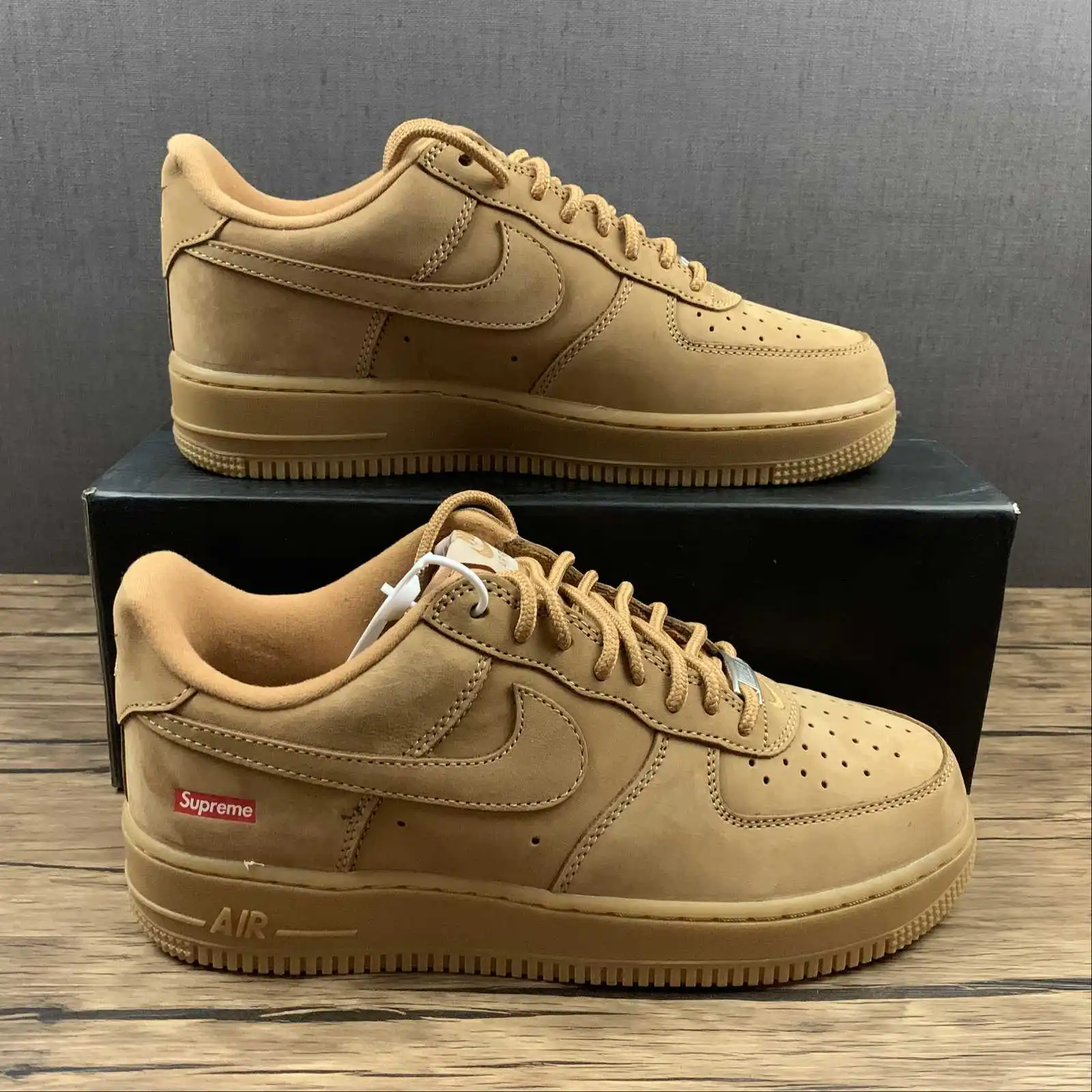 

2021 New Design Air Force 1 Low 07 Light Brown Supreme Coffee New Color Street Trend Breathable Comfortable Sneakers Nike Shoes