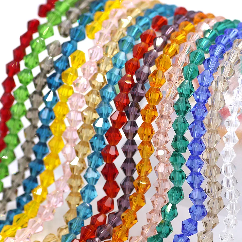 

Faceted Bicone Glass Beads For Jewelry Making Adults 6/8mm Crystal Lampwork Beads For Charms Bracelets DIY Crafts Accessories, Colors avaliable more than 50,choose from color cards