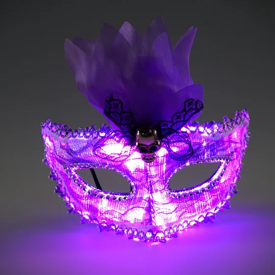 

Light Up Skeleton Glowing Shine Festival Masquerade Carnival Halloween LED Party Eye Mask Free Shipping To Some Countries