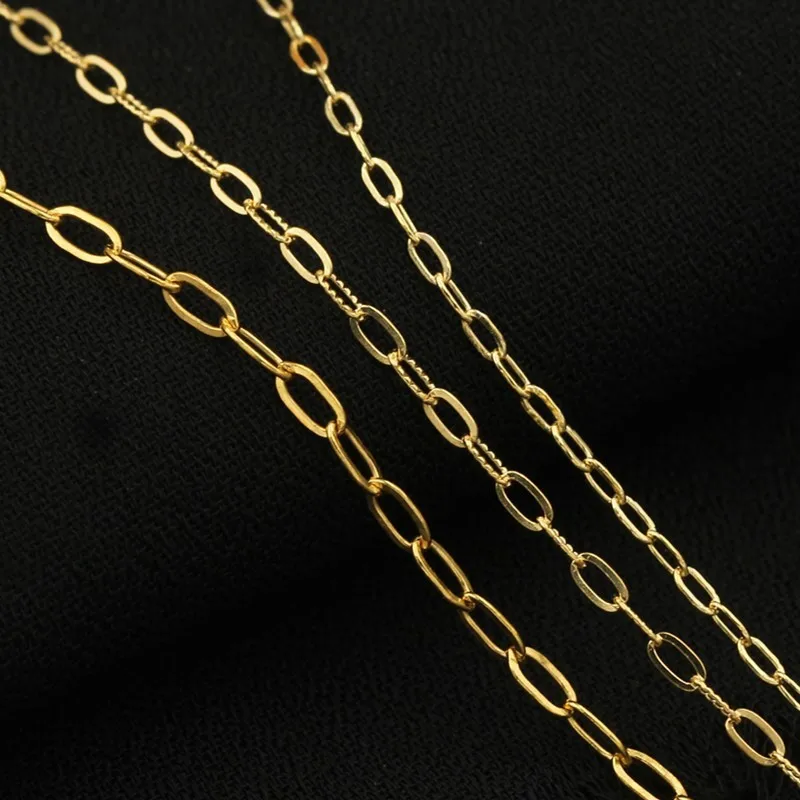 Permanent Jewelry Bracelet Cross Chain Real 14K Gold Fileld Cable Chain