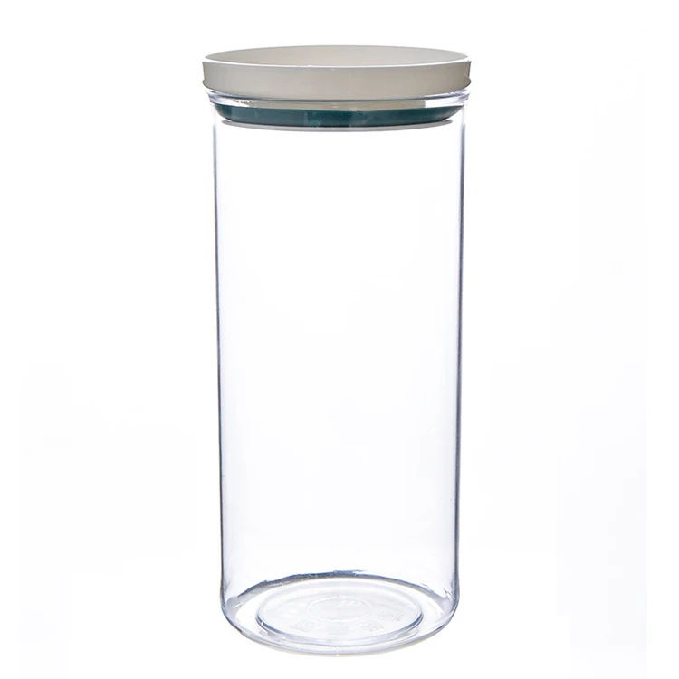 

Kitchen jars storage plastic container with lid for food storage transparent storage spice jars, As picture/customized