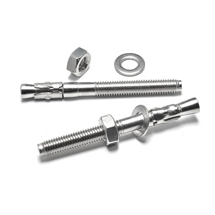 

SS304 316 M6 M8 M10 Expansion Hex Washer Nut Concrete Wall Stainless Steel Wedge Anchor Bolt for Concrete