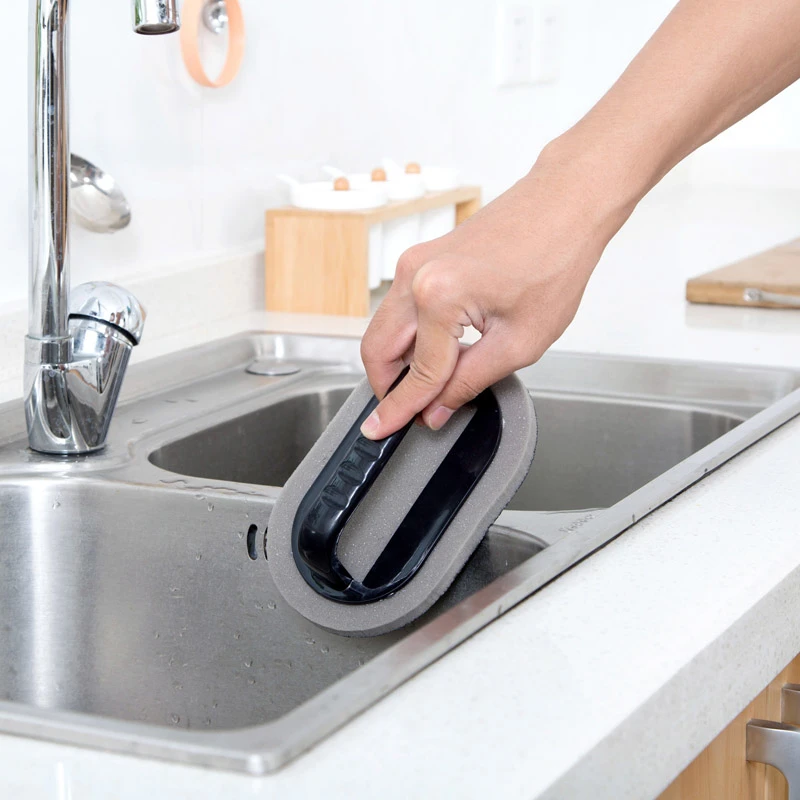 

Hot Sale Sponge Tiles Brush Magic Strong Decontamination Bath Brush Kitchen Clean Tools Strong Decontamination Bath Brush, As photo