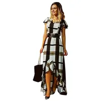 

2019 New Women Casual Floral Print Dress Sexy Long Maxi Boho Dress