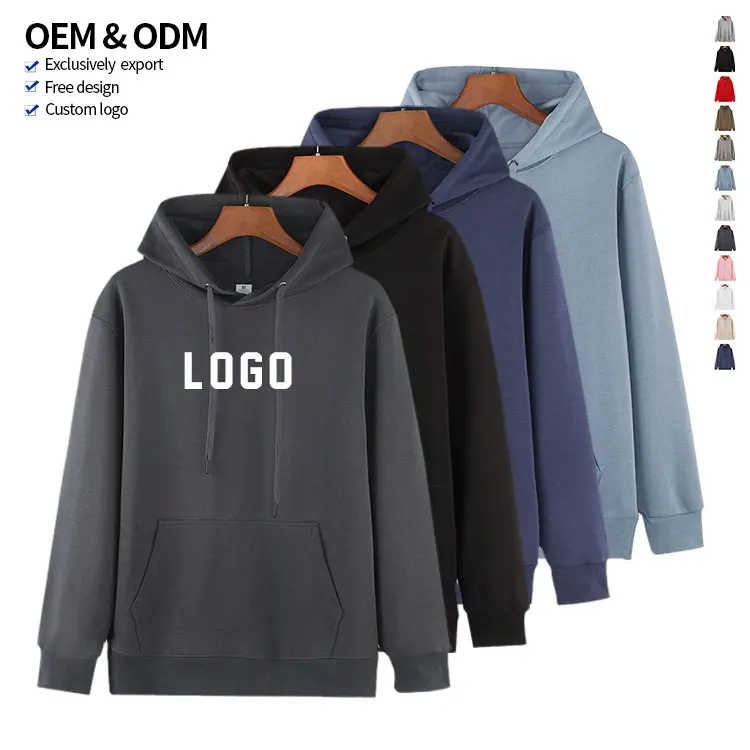 Wholesale Top Quality Heavyweight Custom Cotton Wreath Puff Printing Black Label Made Men Hoodies & Sweatshirts