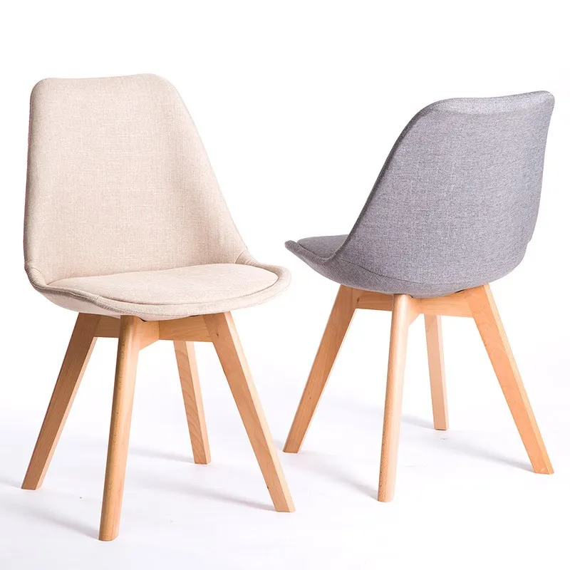 
Factory supply home funiture wooden leg fabric leisure chair 