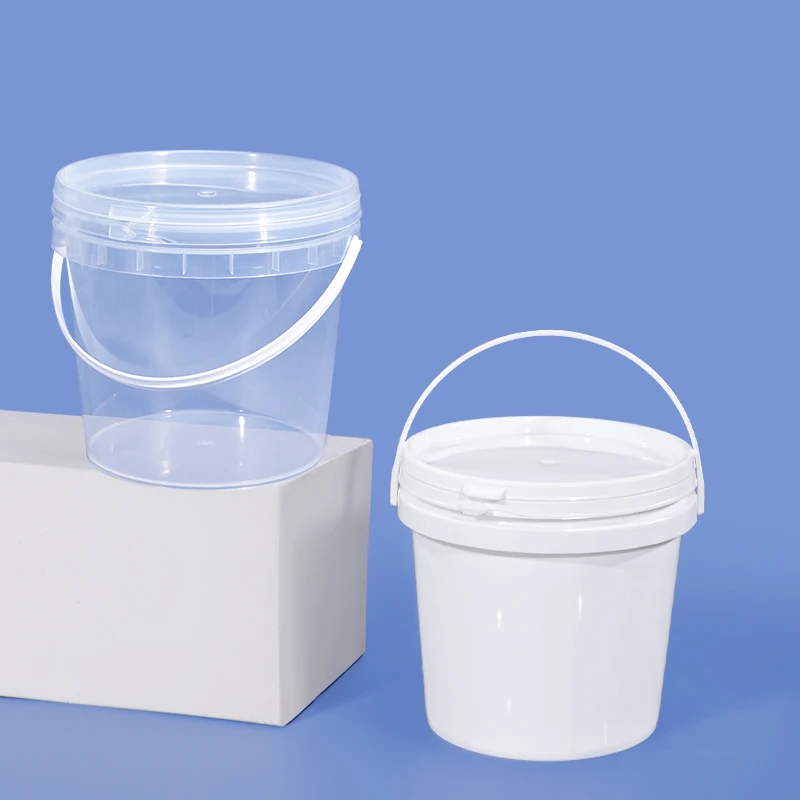 

UMETASS Wholesale 2L Clear Food Grade Plastic Bucket With Lid And Handle Leakproof PP Container