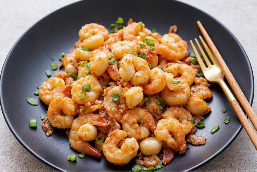 Sesame shrimp salad with vegetables