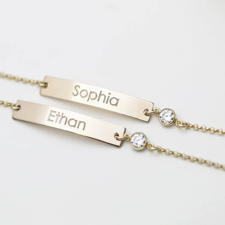 

Custom name bracelet sterling silver 925 diamond customized friendship bracelets