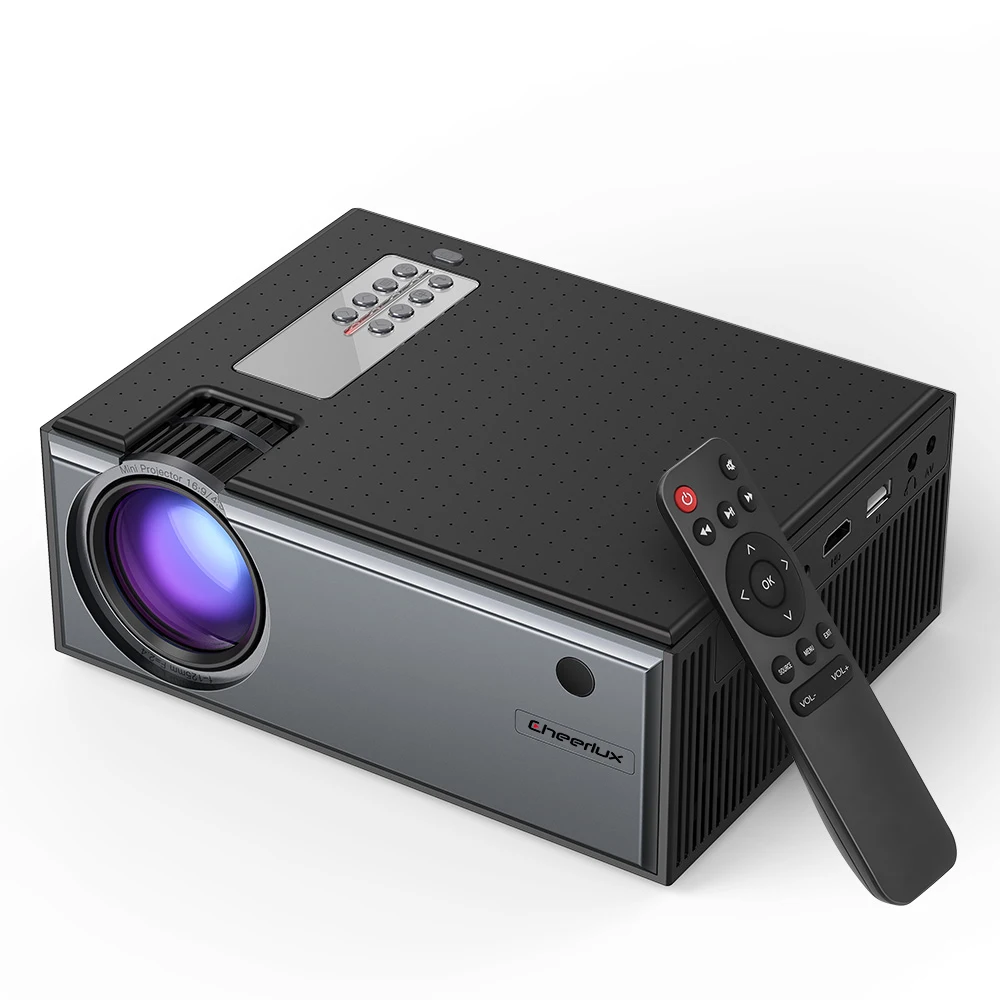 

Portable CHEERLUX C8 HD Projector Home Theater LCD LED support 1080P Projector mini projector