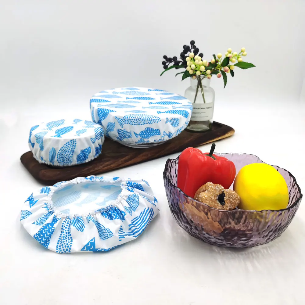 

Reusable Wooden Bowl Covers Cotton, Keep Soup and Beverages Fresh Longer, Customized