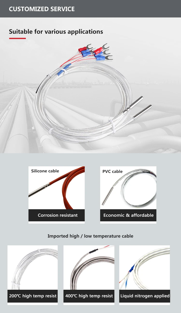 Holykell 2 Wire Ntc Rtd Sensor Temperature Pipe Strap On Buy Sensor