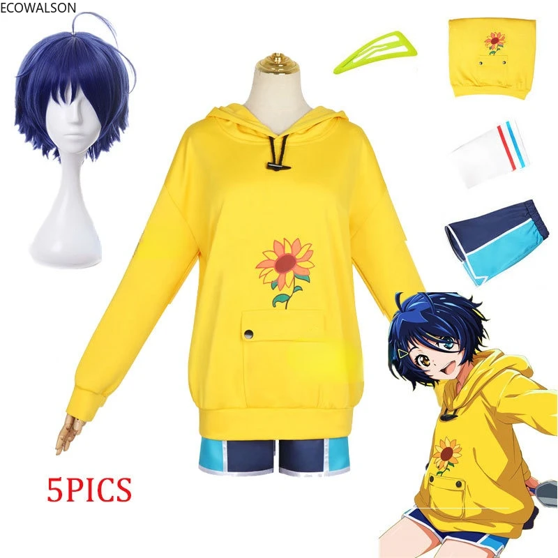 

ecowalson Anime WONDER EGG PRIORITY Cosplay Custom Hoodies Woman Girl Sweatshirt Pullover Costume Clothing Cos Wig Halloween, Shown