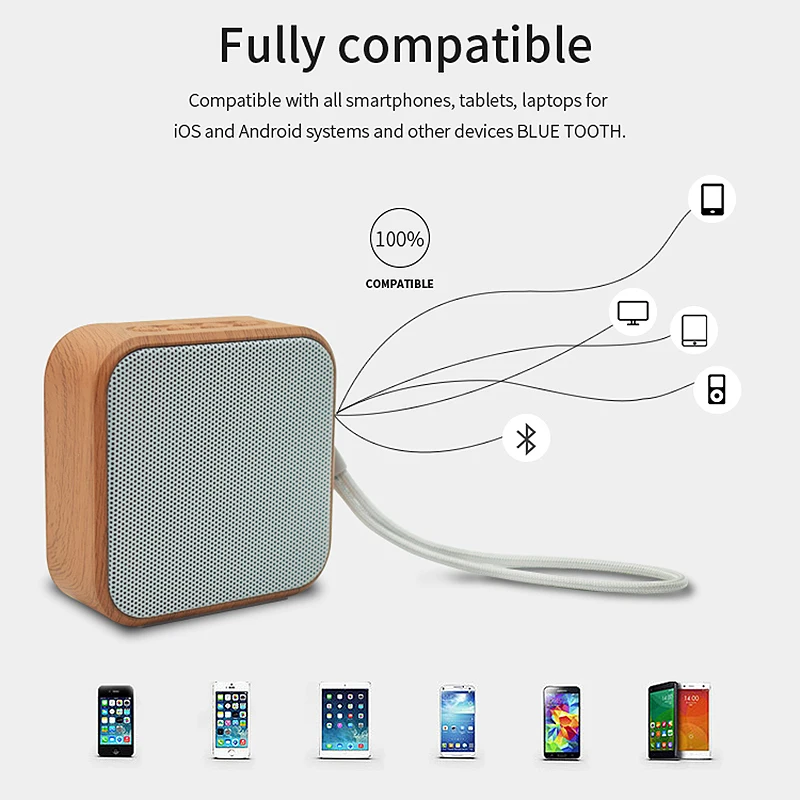 A70 Mini Portable Wireless Bluetooth Speaker Support SD Card Radio AUX Stereo Handsfree Call Speaker Subwoofer for Mobile Phone - ANKUX.COM