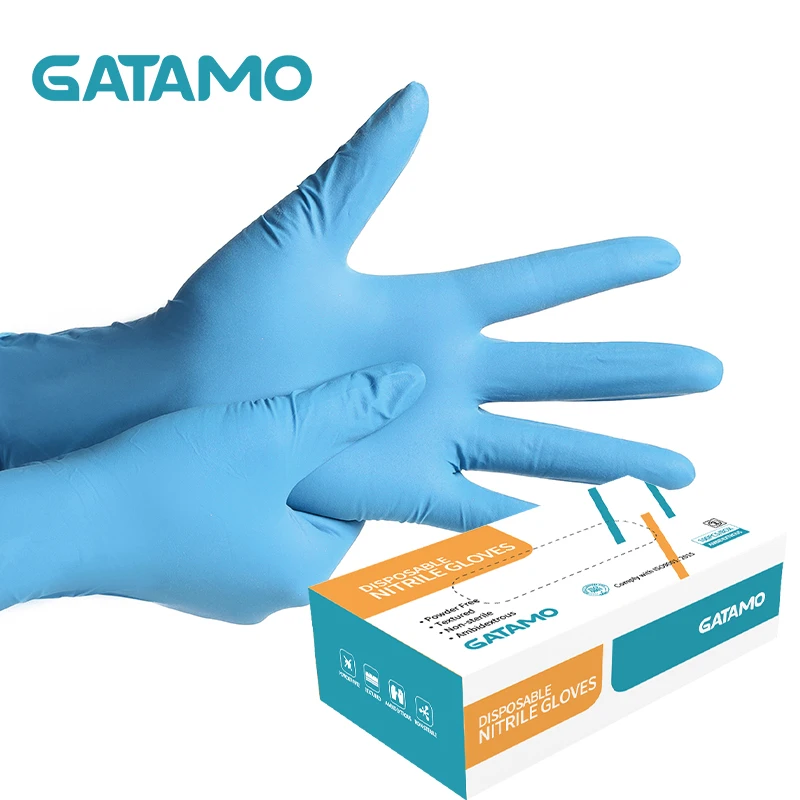 

G10 100 pcs Blue Nitrile Gloves Powder Free Cheap Exam Pure Hand Nirtile Nitrile gloves Dental Examination gloves without powder