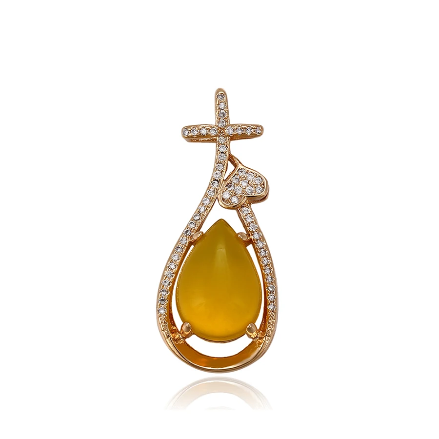 

32886 Xuping Christmas promotion Simulation yellow gemstone new model pendant