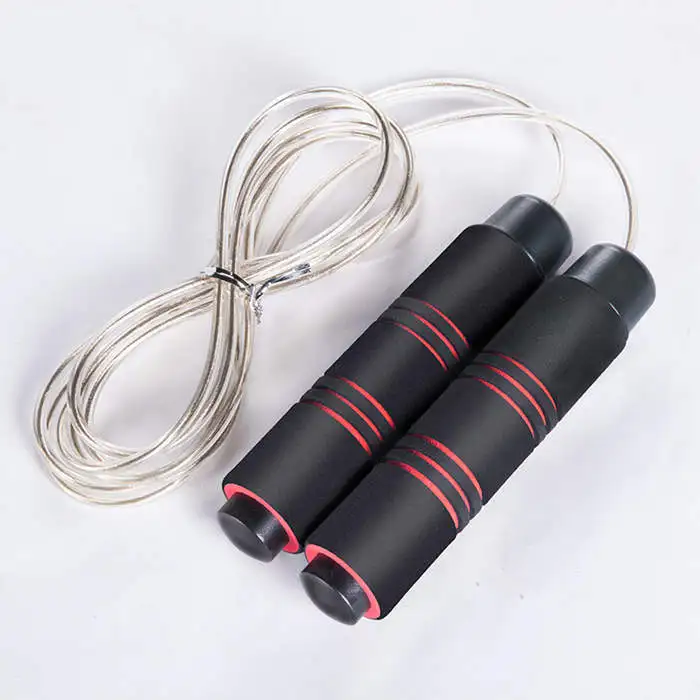 

Jump rope sponge handle men women professional workout adjustable PVC jump rope, Black+blue,black+red,black+pink,black+orange