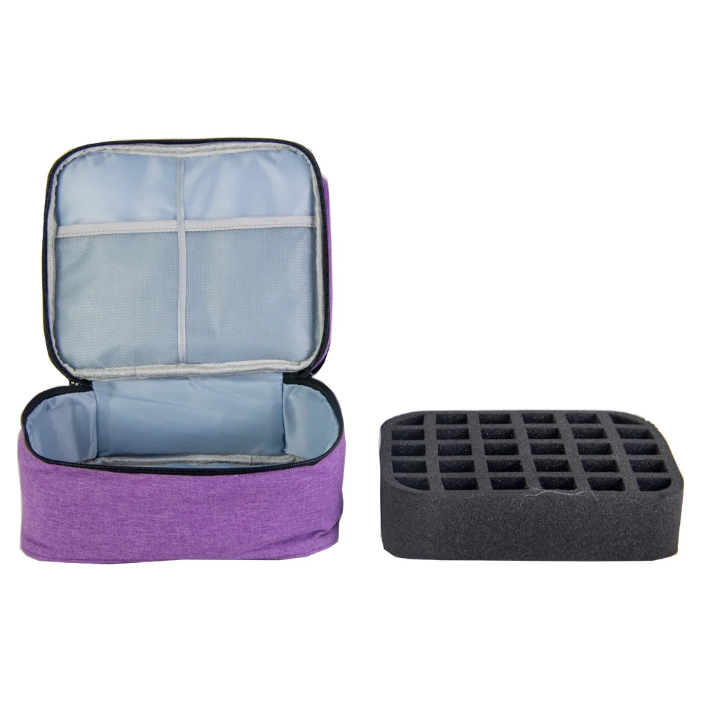 

Professional women travel Container double layer Storage Essential Oil Pouch Bag
