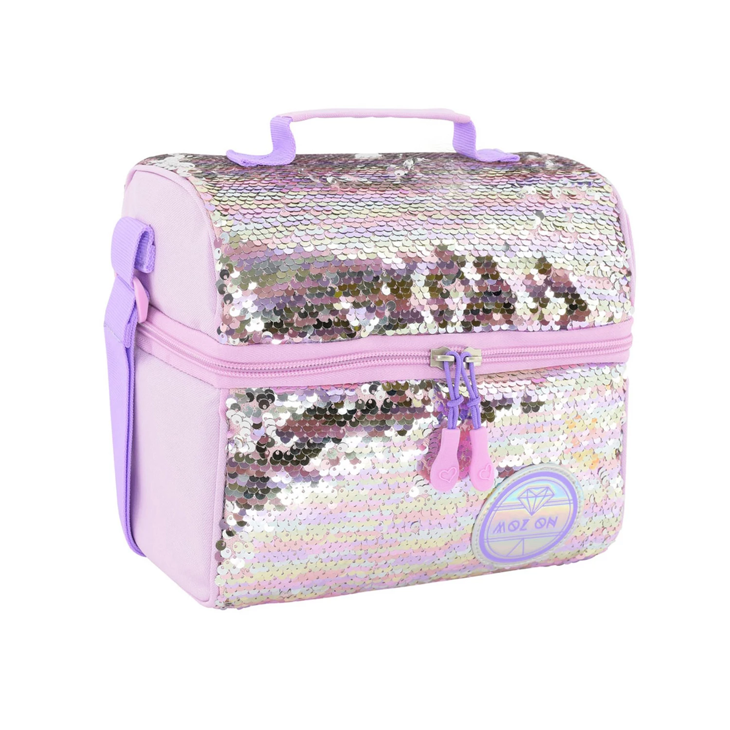 

Kid Lunch Box Girls , Glitter Sequins Lunch Bags Eco Bag Leak Proof For Sublimation Large Simple Waterproof Tote Bag Pink