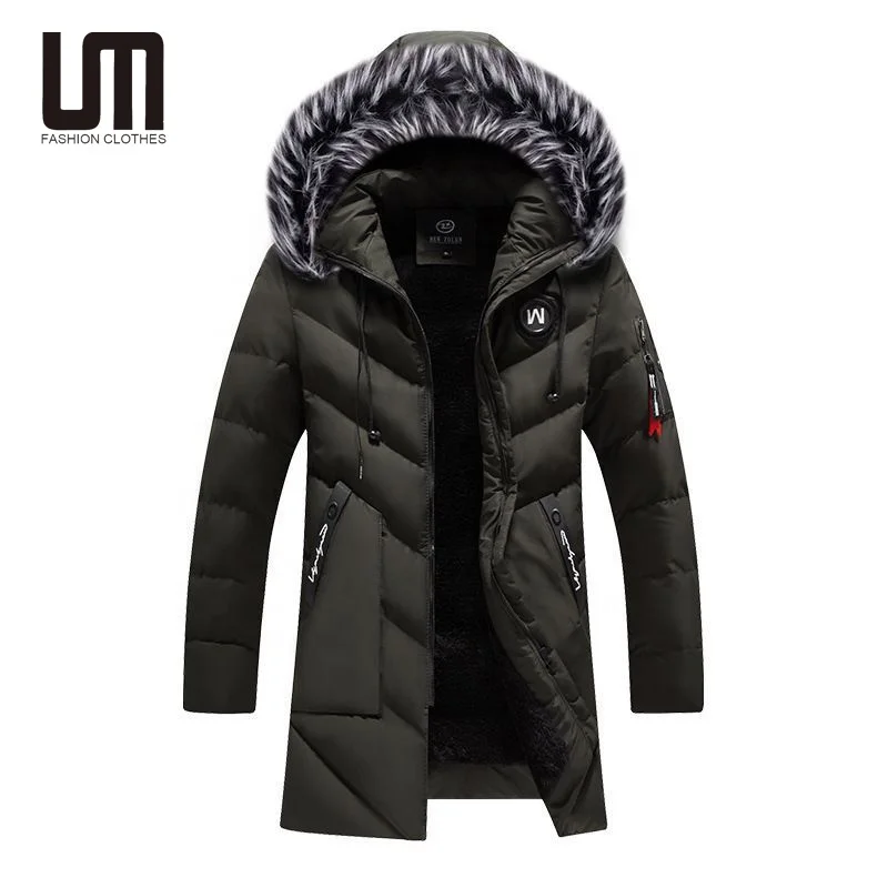 Liu Ming Hot Selling Winter Thick Warm Windproof Plus Size Parka Coats Fleece Long Hooded Jackets for Men