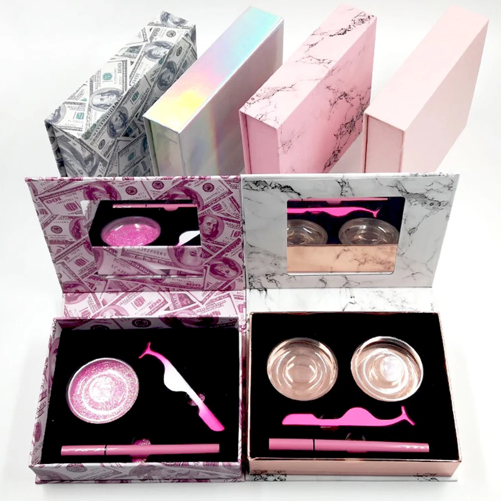 

Wholesale 3d Mink Magnetic Eyelashes Magnetic Eyelashes and Eyeliner Set Hand Made Full Strip Lashes Synthetic Hair CN;SHN Rosee