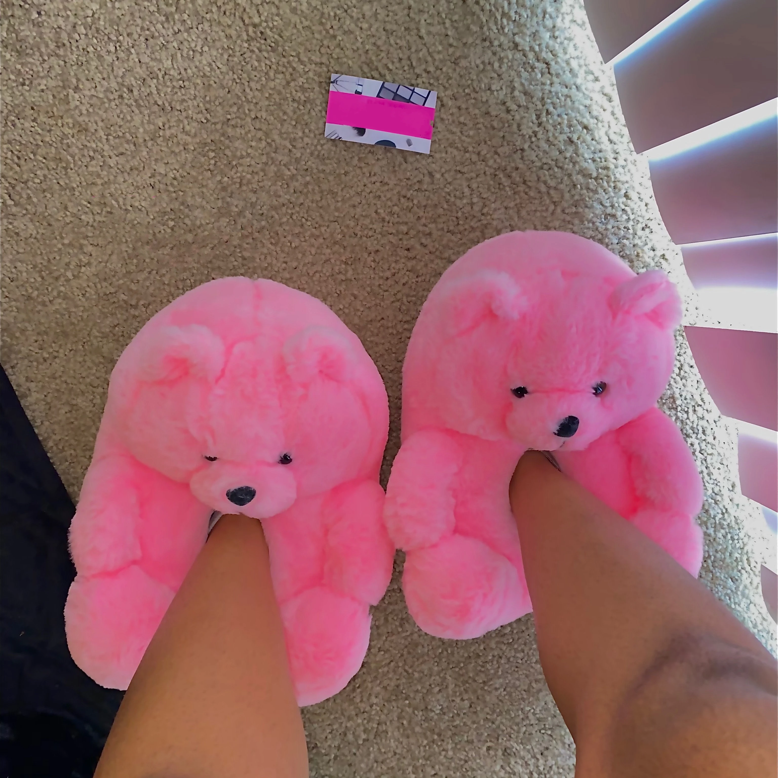 

BUSY GIRL AL5004 Teddy house slippers for women fluffy slipper ladies teddy bear slippers