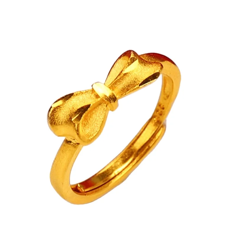 

Brass Gold Plated Butterfly Opening Ring Vietnam Placer Gold Opening Adjustable Ring Internet Hot Delivery Supported