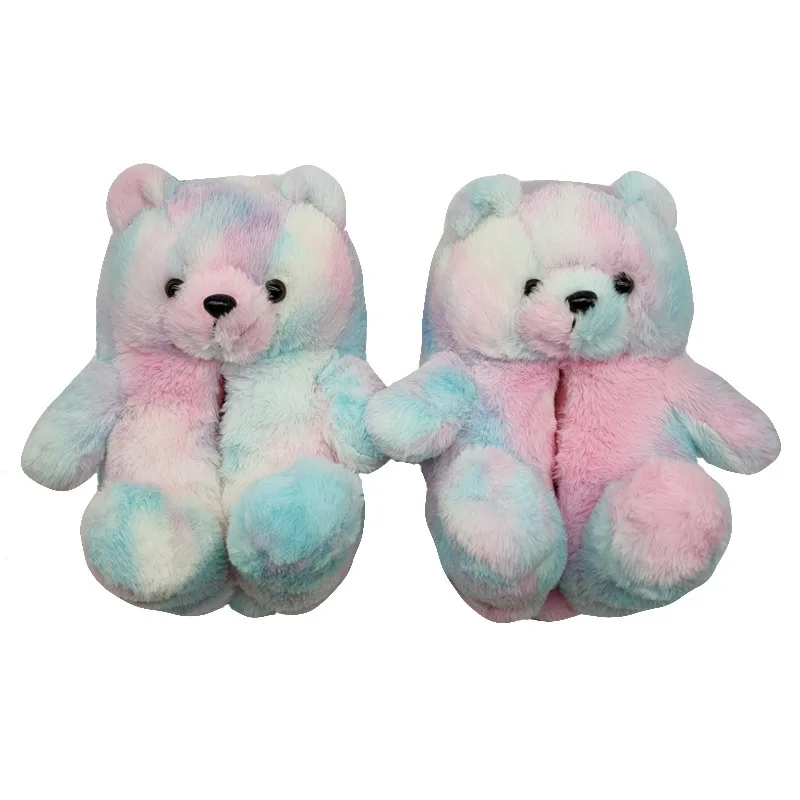 

Fashion teddy bear cotton slippers cute casual plush slippers wholesale