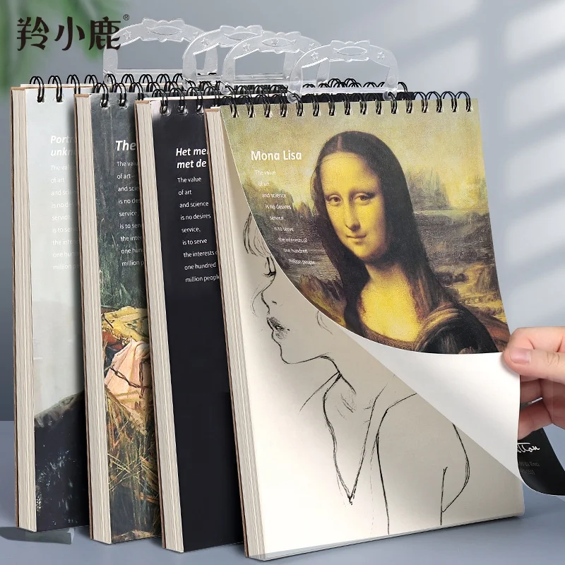 

Professional school student art smooth drawing A4 spiral hard cover sketch book