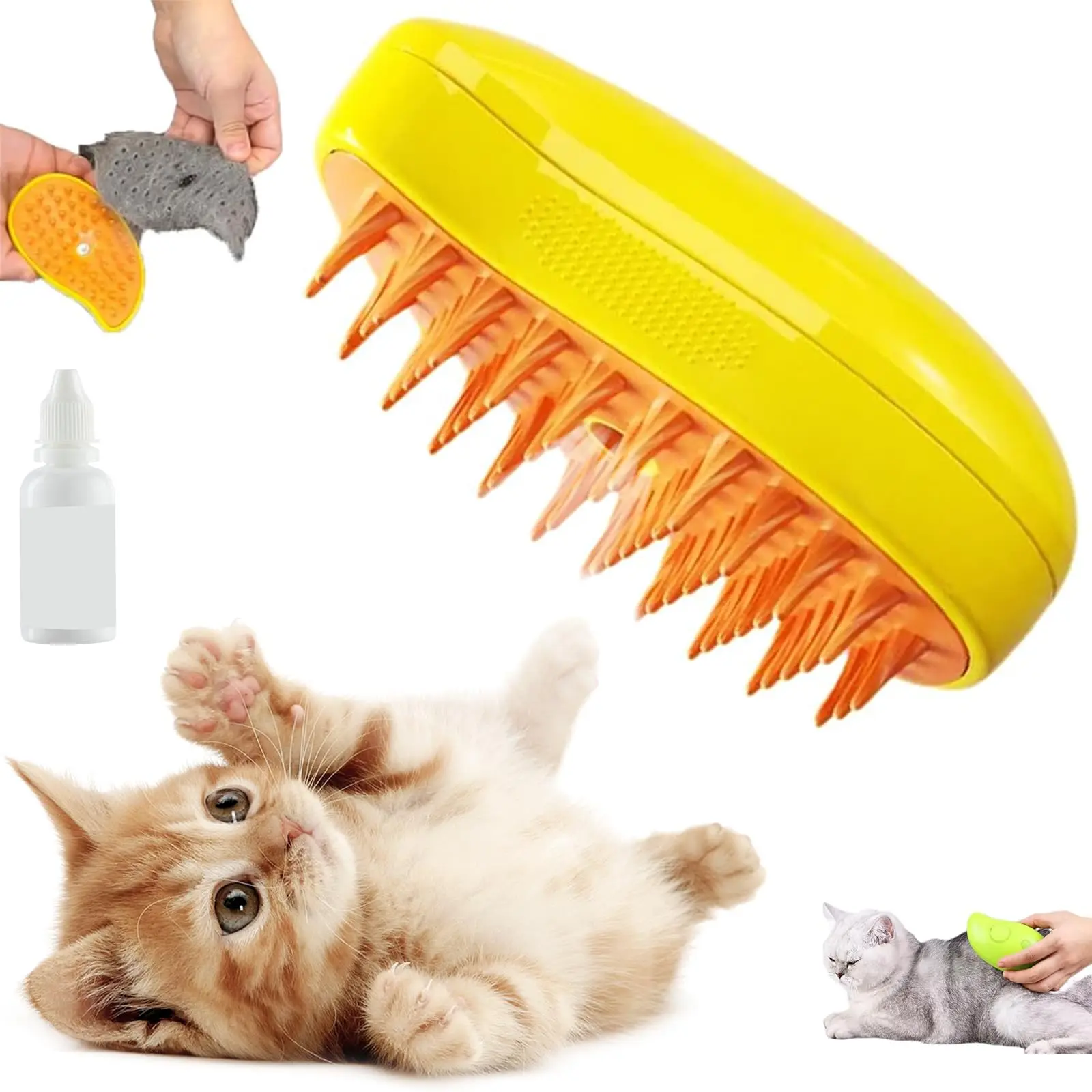 

2024 new product Eliminate Flying Hair electric Rechargeable Cat Slicker Brush Hair Grooming Cleaner steamy cat brush pet