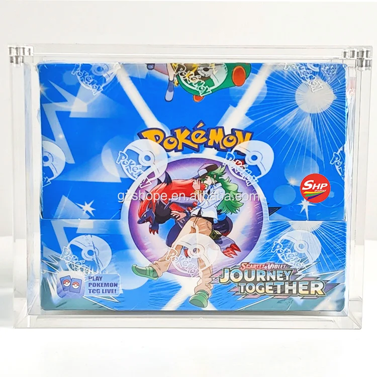 SHP Factory Custom Pokemon Booster Box Acrylic Display Case Pokemon Cards Booster Box English Protector Case
