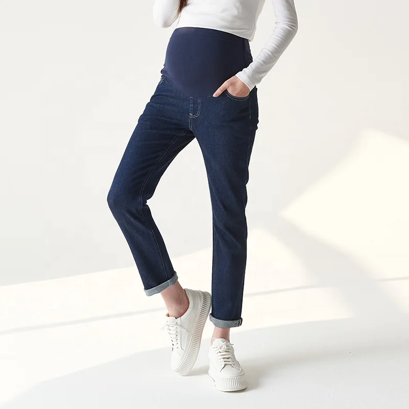

Plus Size Elastic Waist Ankle Pants Pregnant Pants Jeans Stretch, Picture