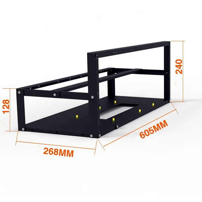 

Steel 8GPU Open Air Rig Frame Rig Case Rack Up to 8 GPU Rig Rack