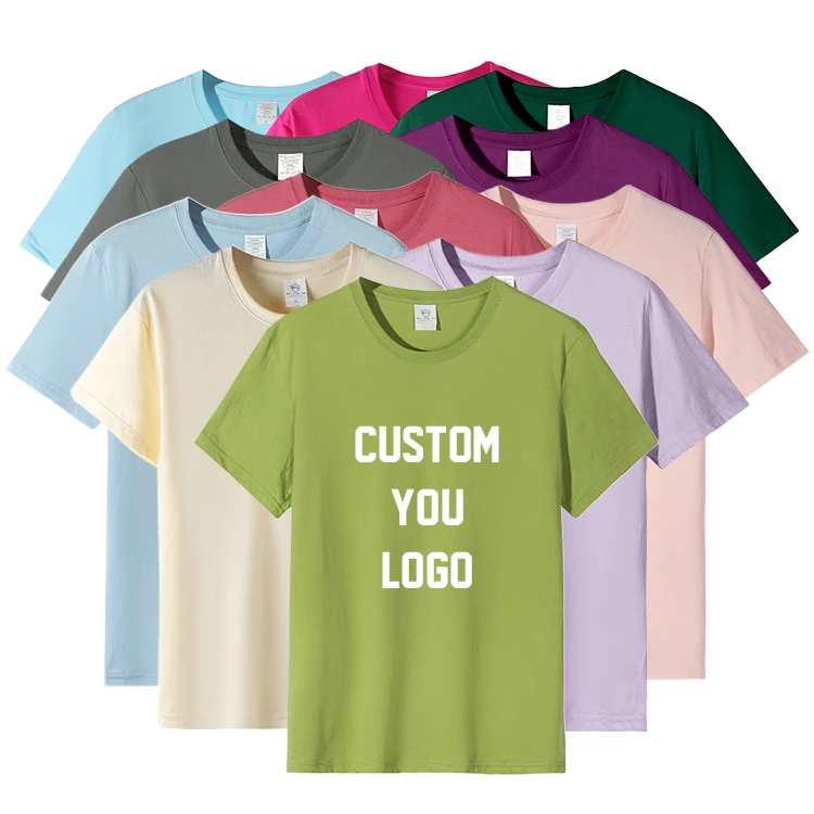 OEM/ODM Custom T Shirt Printing logo Mens t Shirt Oversized Plus Size Heavyweight 100% Cotton T Shirt for Men and Women