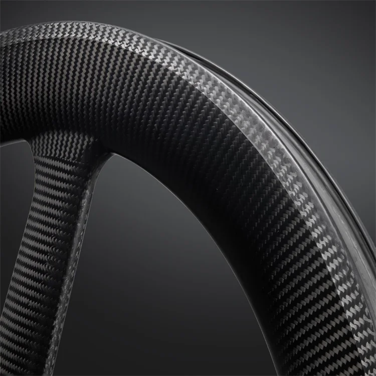 2020 new 27mm width 700C 3K twill satin carbon road tri spoke wheels