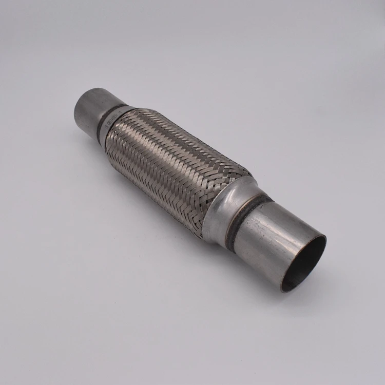 2.5 Inch Weld On Exhaust Flex Pipe Couplings Double Braided Flexible