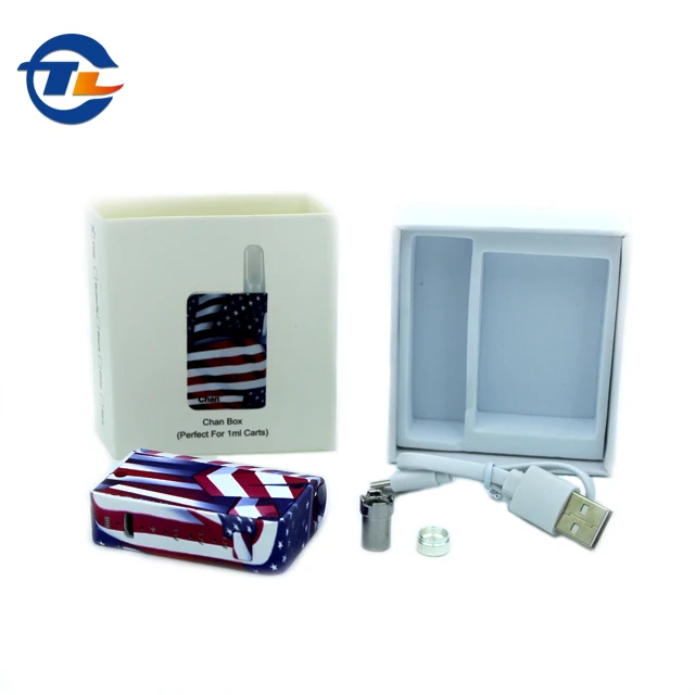 

Best sell electric cigarette 510 magnetic thread preheat Chan box device, Flag,butterfly,black,gold,blue