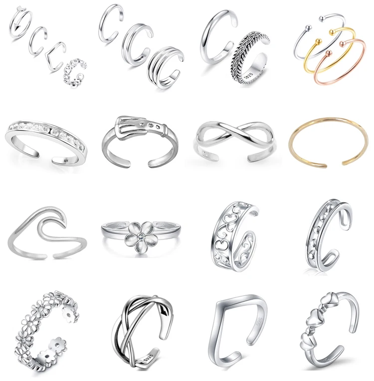 Fashion Design Sterling Silver 925 Cut Out Band Toe Ring Buy Band Toe Ring,Cut Out Ring