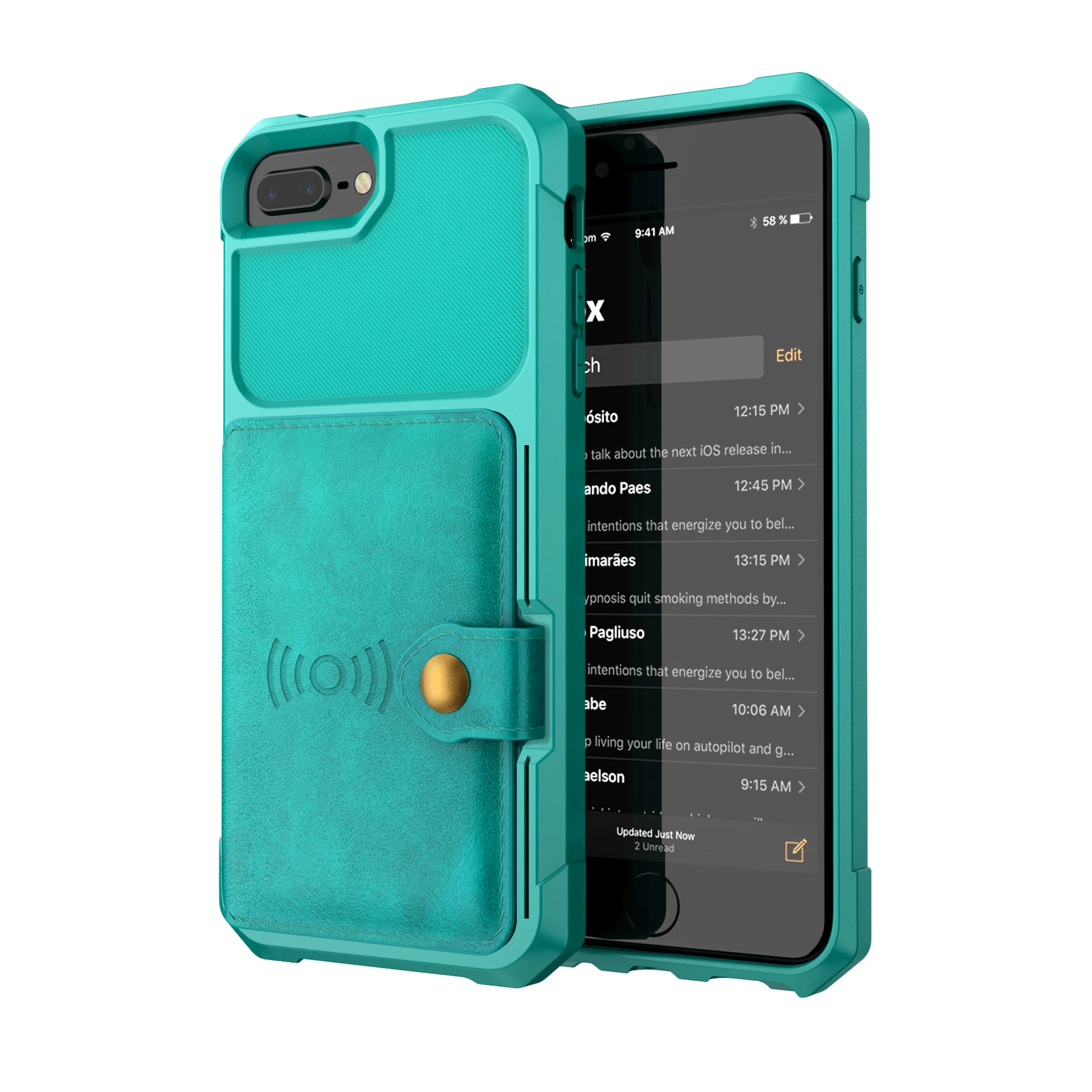 

Phone Cover for iPhone7 Plus 6 Plus TPU Wallet Leather Phone Case for iPhone 8 Plus, 6 colors
